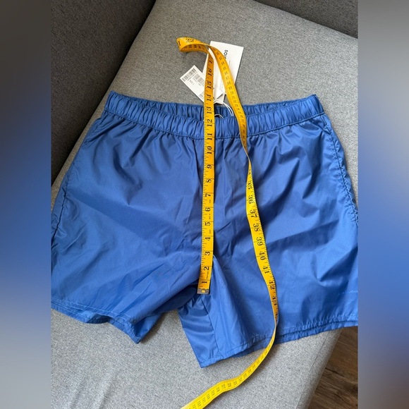 ACNE STUDIOS Warrick Nylon Swim Trunks Slim Fit Mid Length Blue Lined Large NWT - Picture 5 of 9